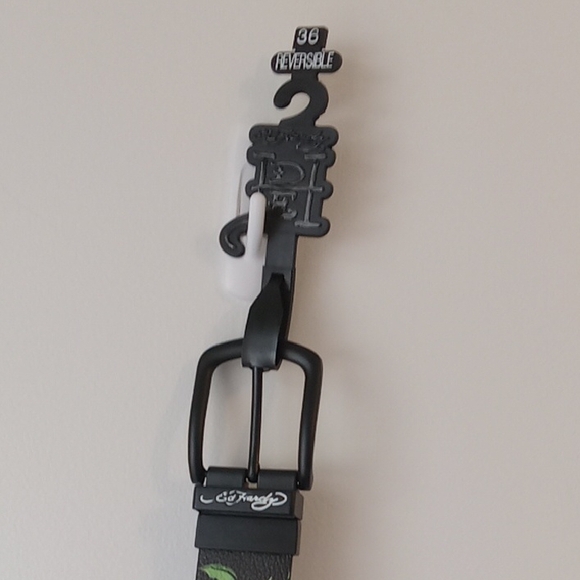 Ed Hardy Tattoo Art Men's Black Belt - Picture 7 of 12